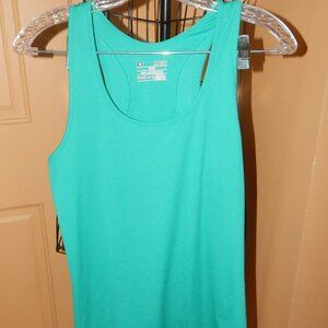 Ladies Under Armour Fitted Racer Back Tank Top - Size XL - Teal - Heat Gear
